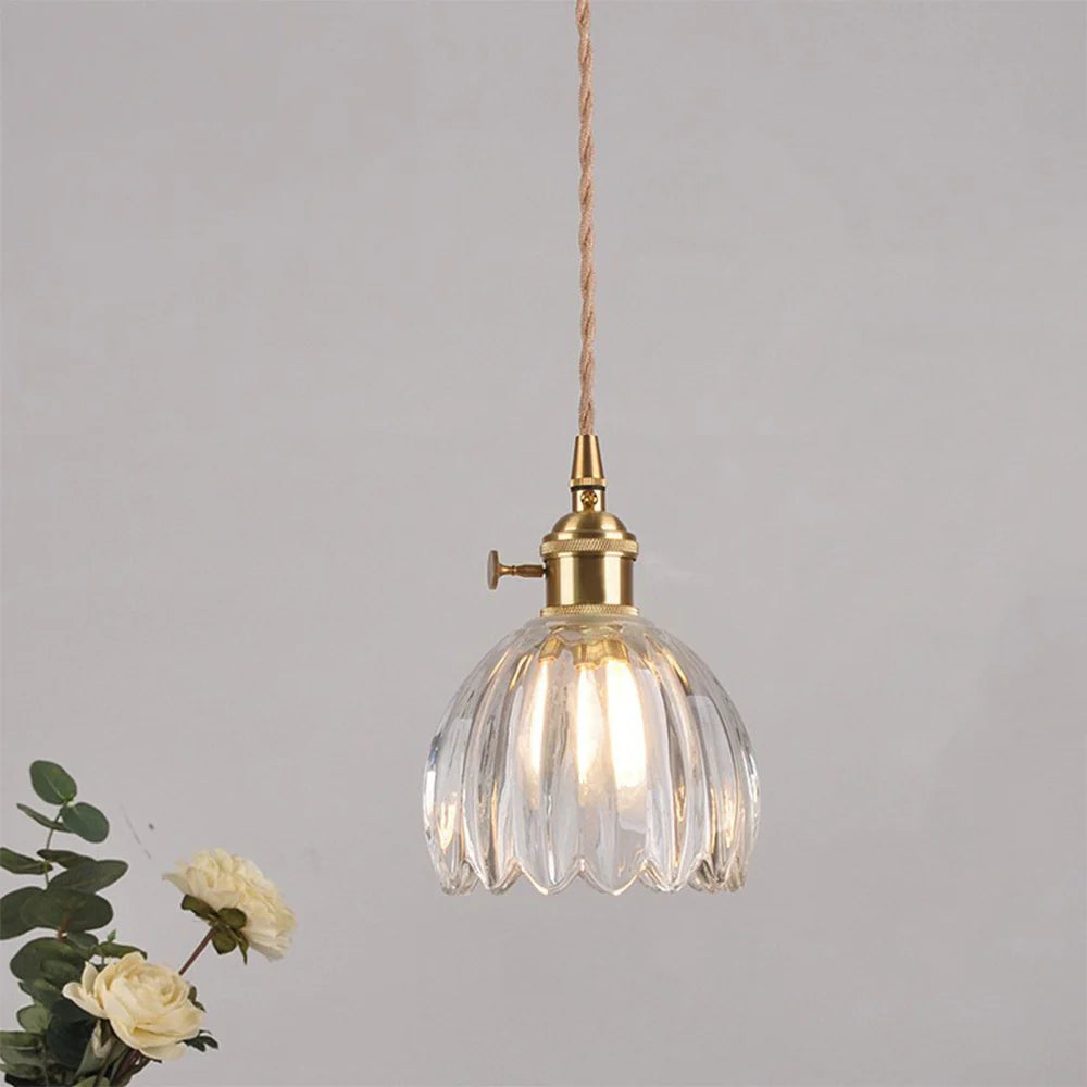 Valentina Retro LED Pendelleuchte Glas Wohnzimmer
