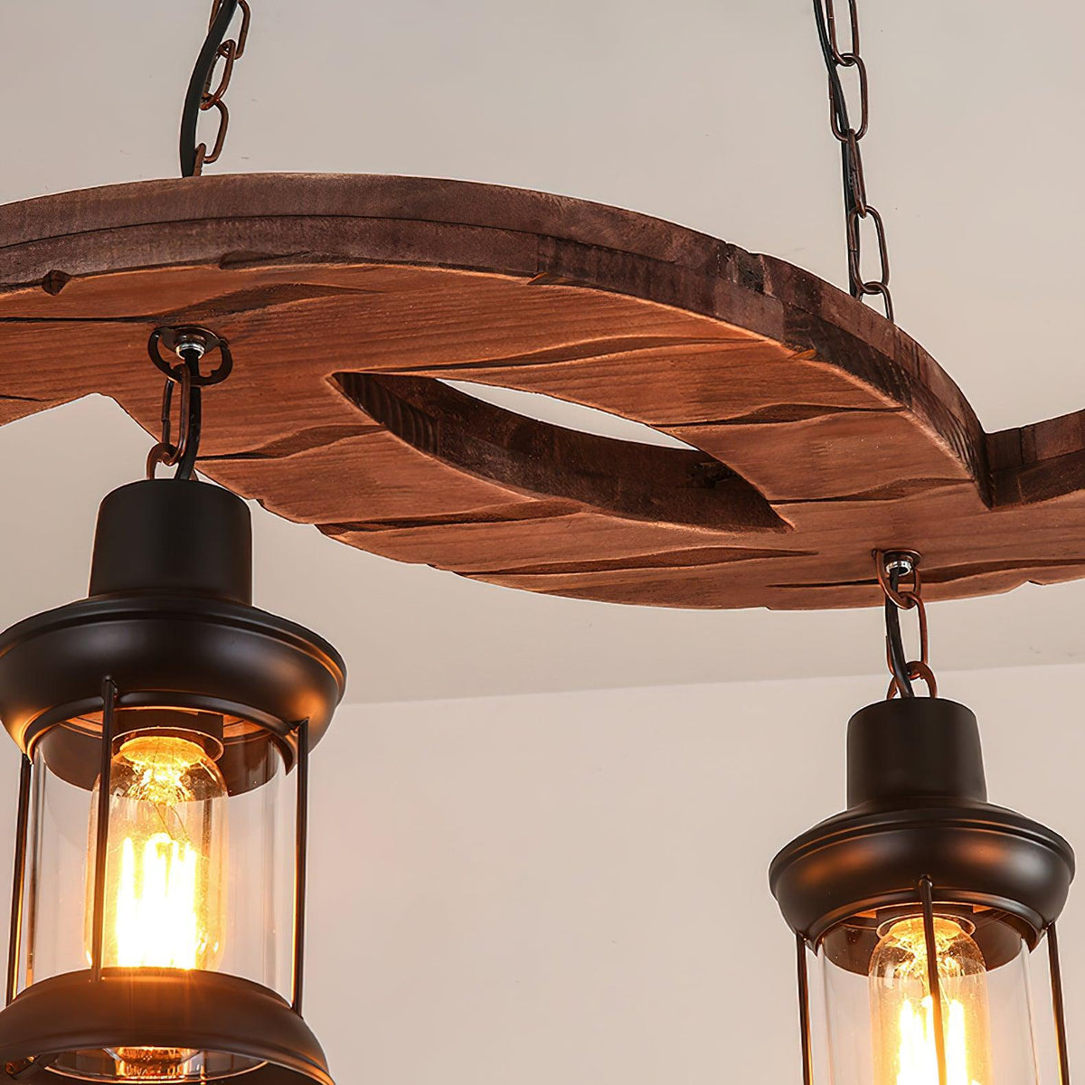 Tavlen Kronleuchter Boot Holz Vintage