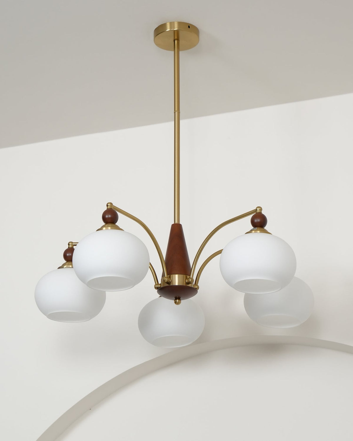 Vevely Pendelleuchte Retro Gelb Glas Messing