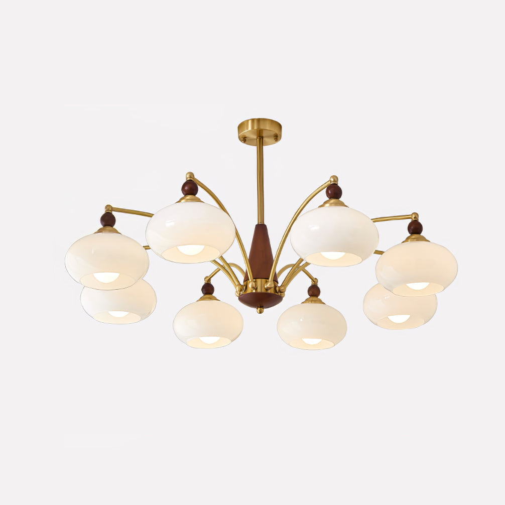 Vevely Pendelleuchte Retro Gelb Glas Messing