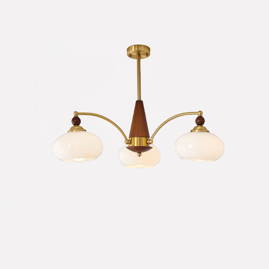 Vevely Pendelleuchte Retro Gelb Glas Messing