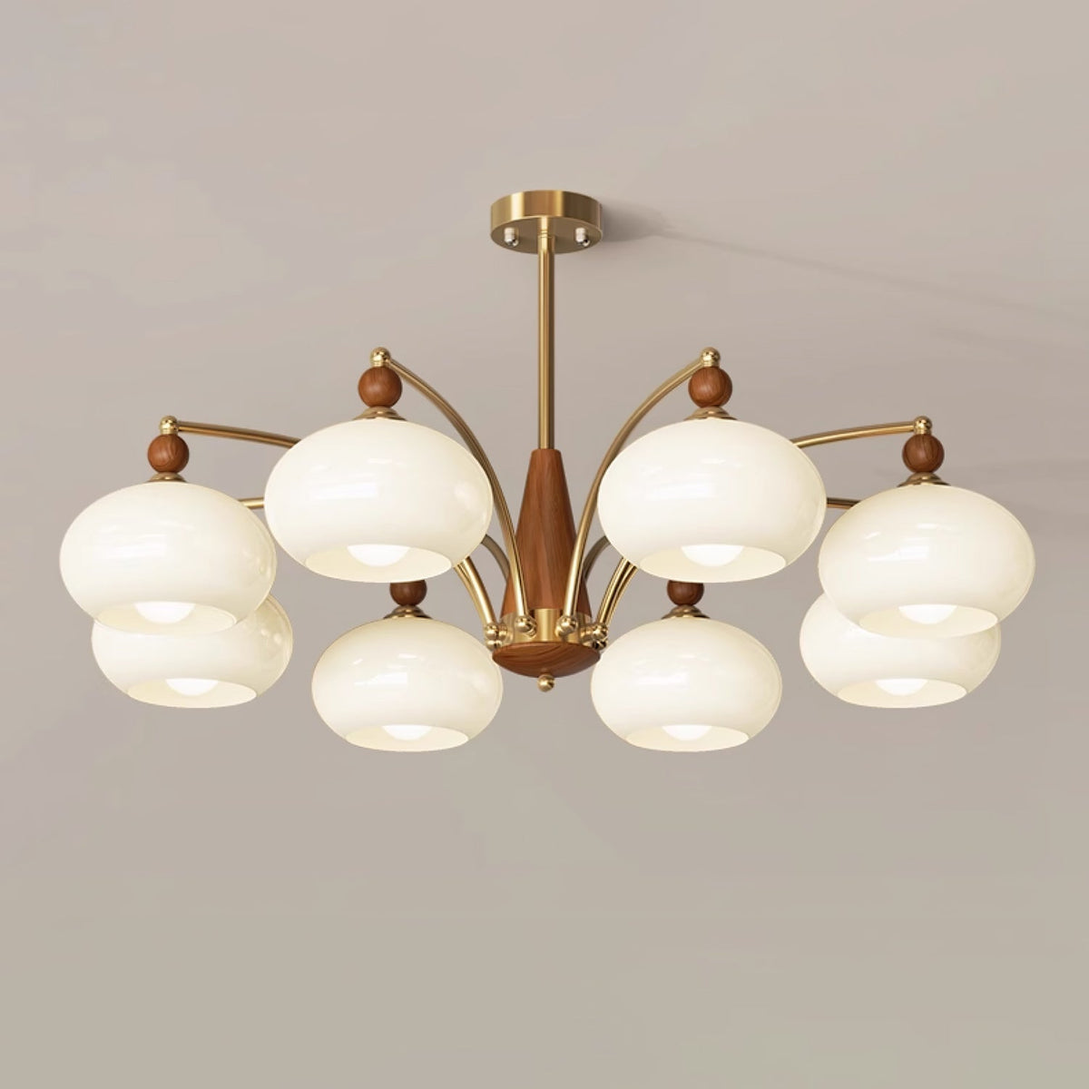 Vevely Pendelleuchte Retro Gelb Glas Messing