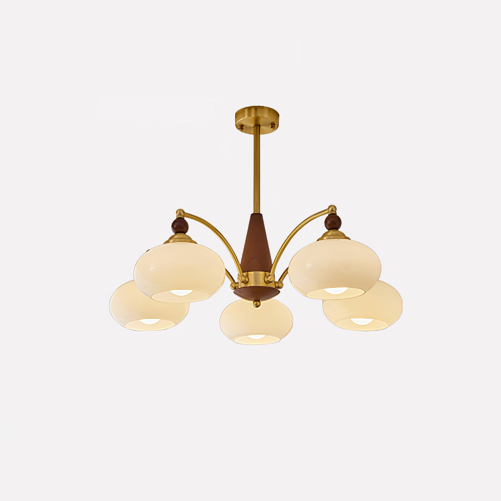 Vevely Pendelleuchte Retro Gelb Glas Messing