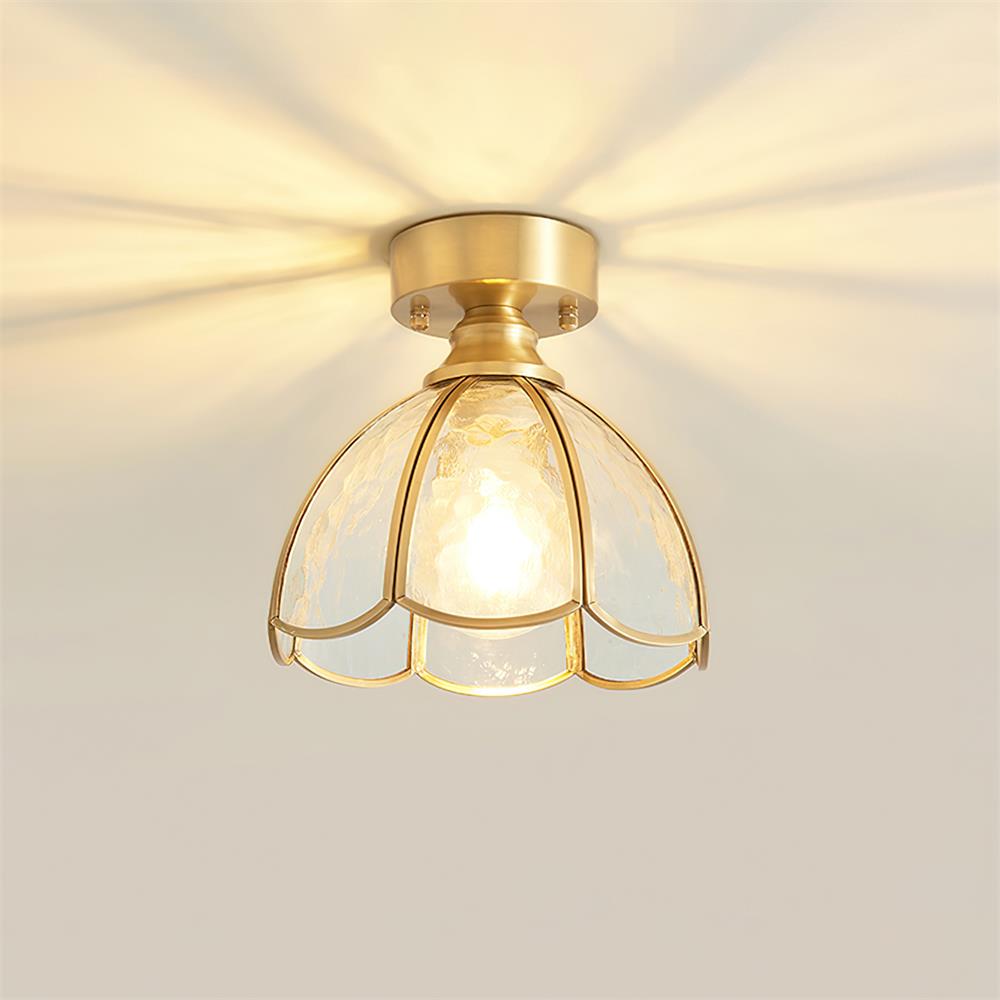 Nexo Tiffany-Stil-Deckenleuchte mit farbigem Bleiglas-Lampenschirm