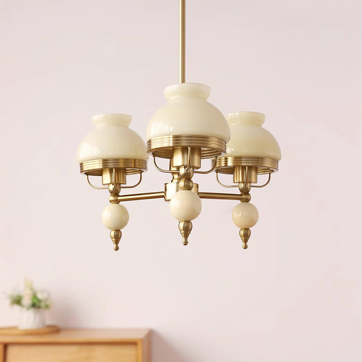 Kronleuchter aus Glas und Metall für Esszimmer oder Wohnzimmer Vintage | Cielum