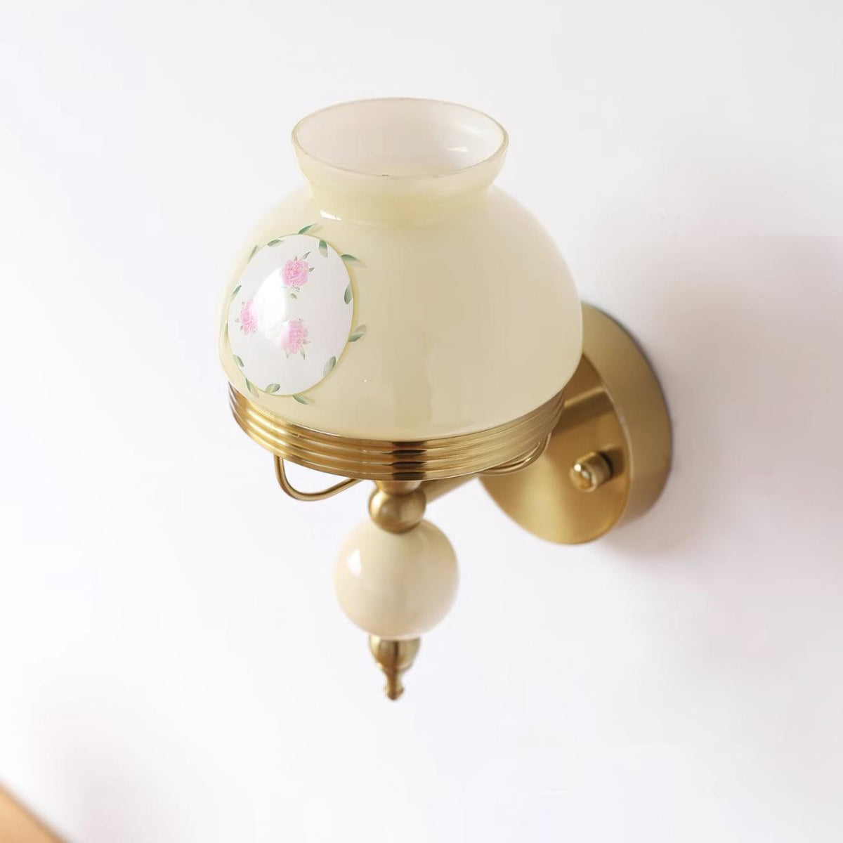 Evia Wandleuchte aus Glas für Schlafzimmer oder Flur Retro