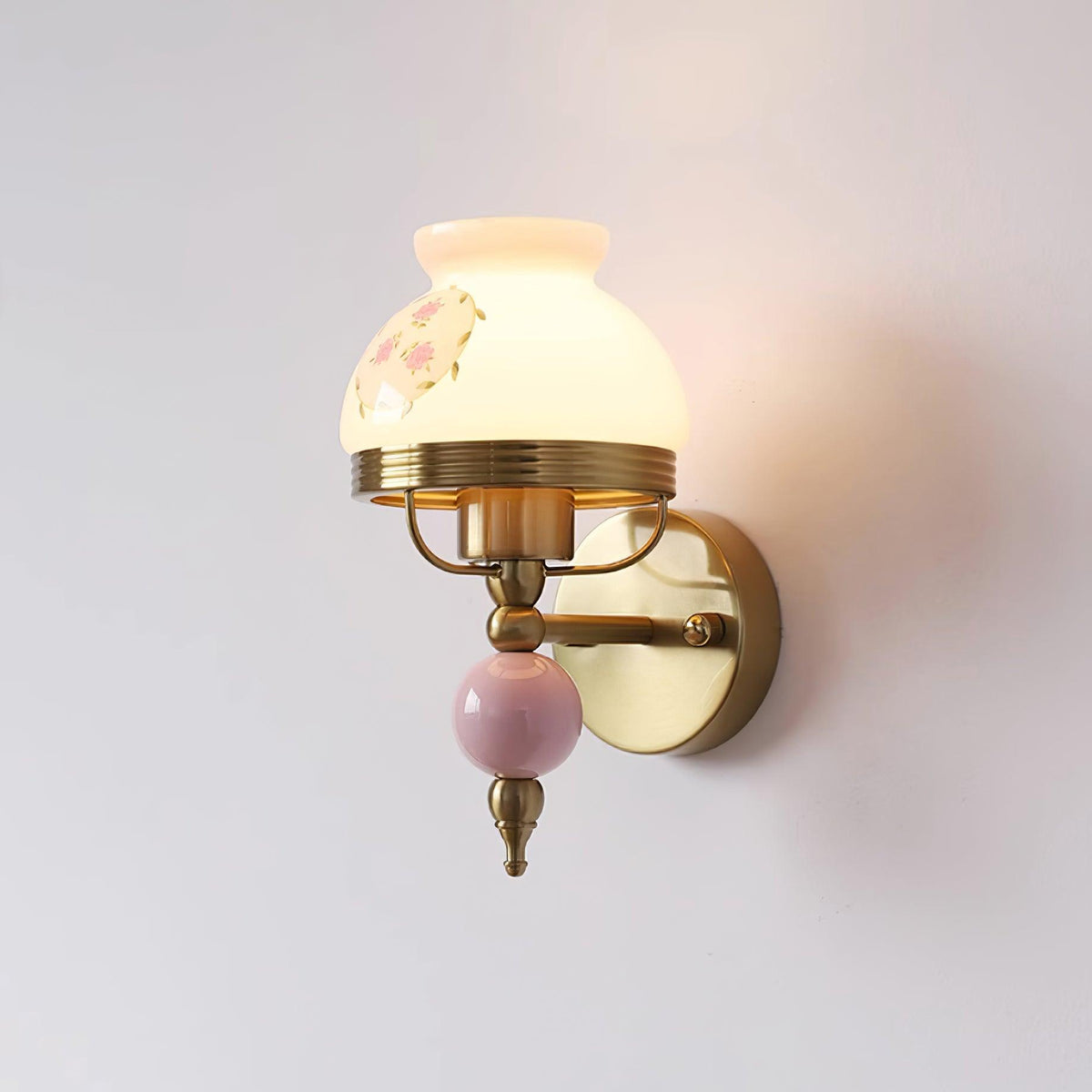 Evia Wandleuchte aus Glas für Schlafzimmer oder Flur Retro