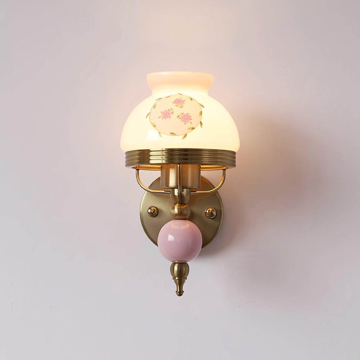 Evia Wandleuchte aus Glas für Schlafzimmer oder Flur Retro