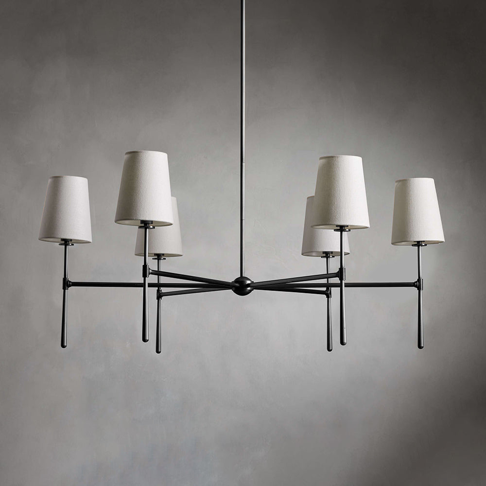 Valea 4/6-flammiger Kronleuchter im Mid-Century-Stil