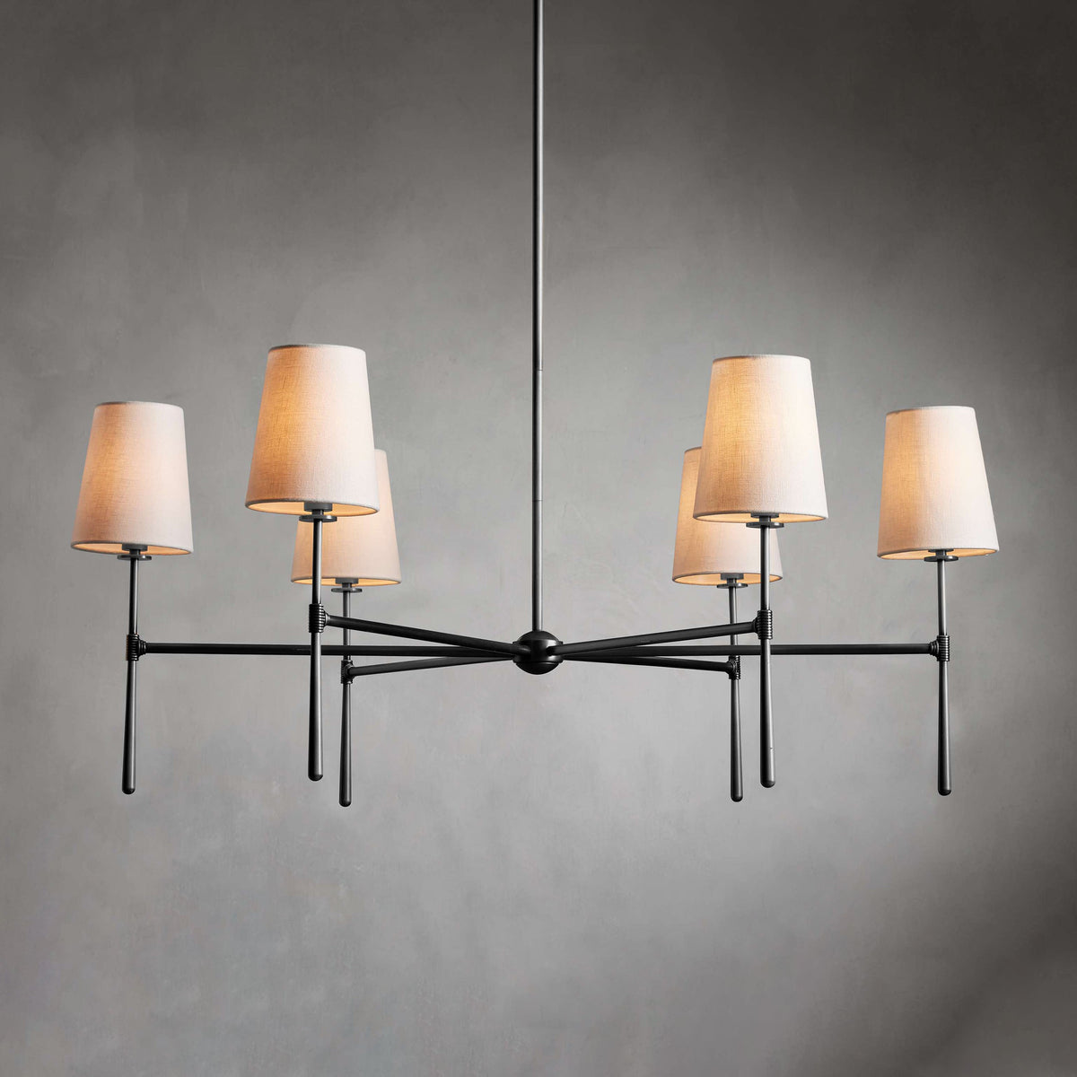 Valea 4/6-flammiger Kronleuchter im Mid-Century-Stil