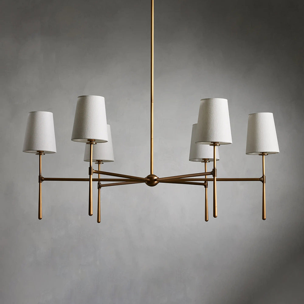 Valea 4/6-flammiger Kronleuchter im Mid-Century-Stil
