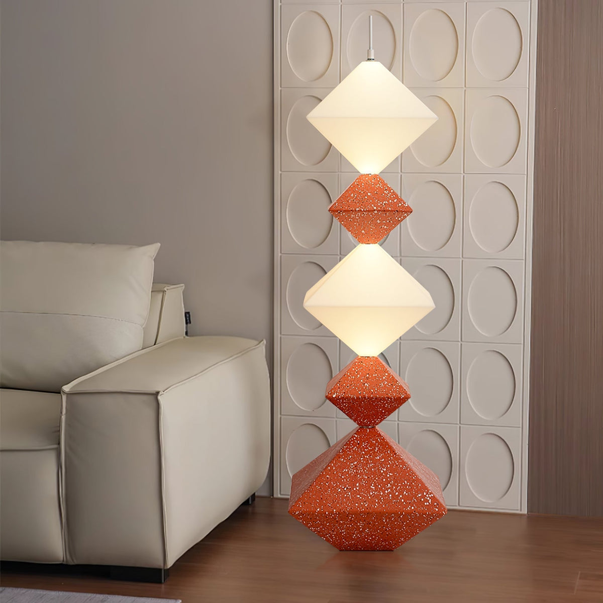 GeoGlow Rhombus Cube Stehleuchte