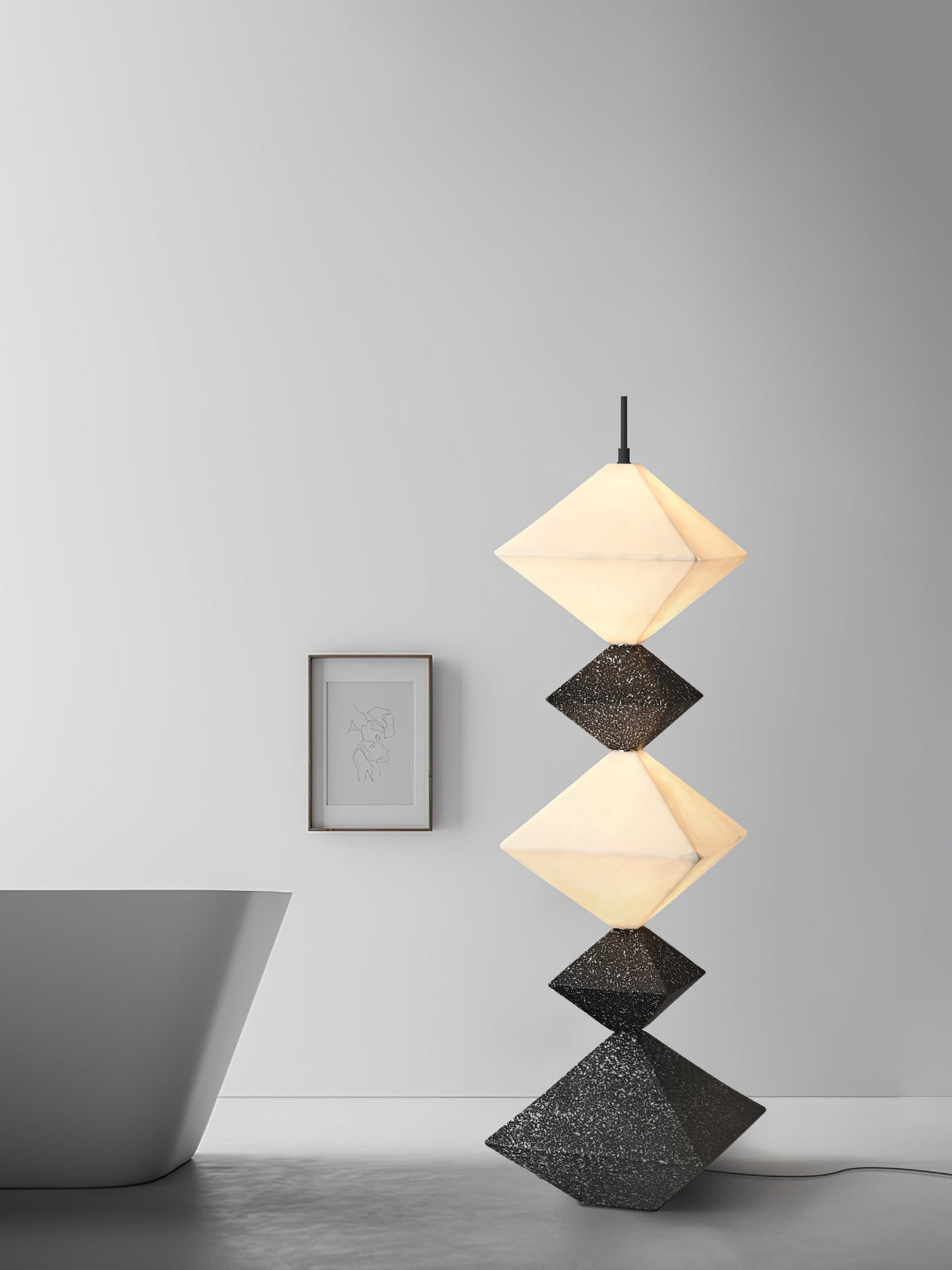 GeoGlow Rhombus Cube Stehleuchte