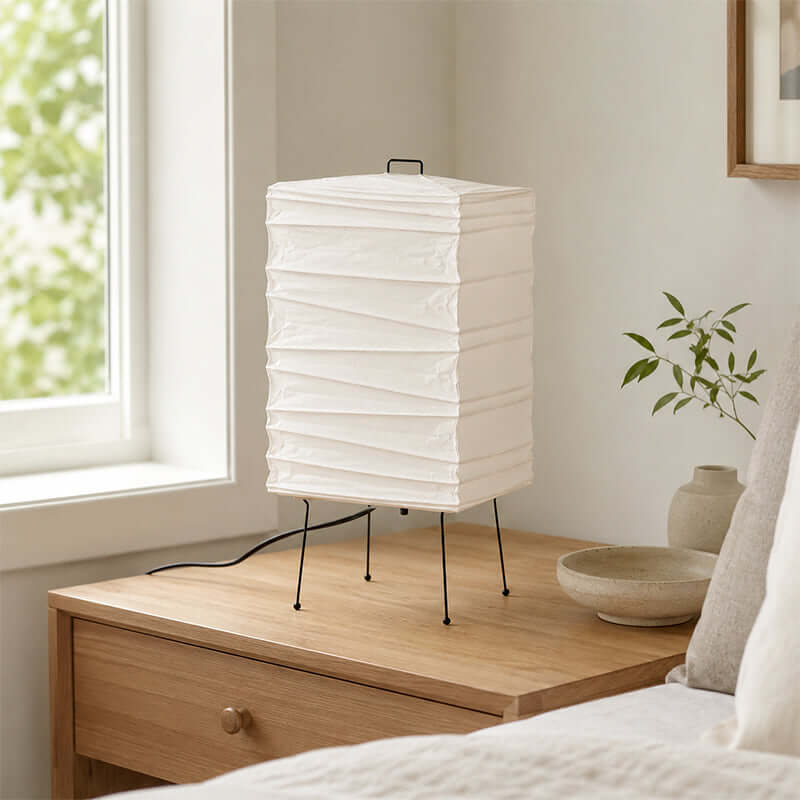 Ribbed Papierlaterne Tischleuchte
