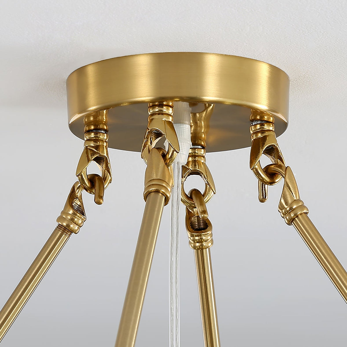 Veluaya Deckenleuchte Rippen-Schalenglas Gold