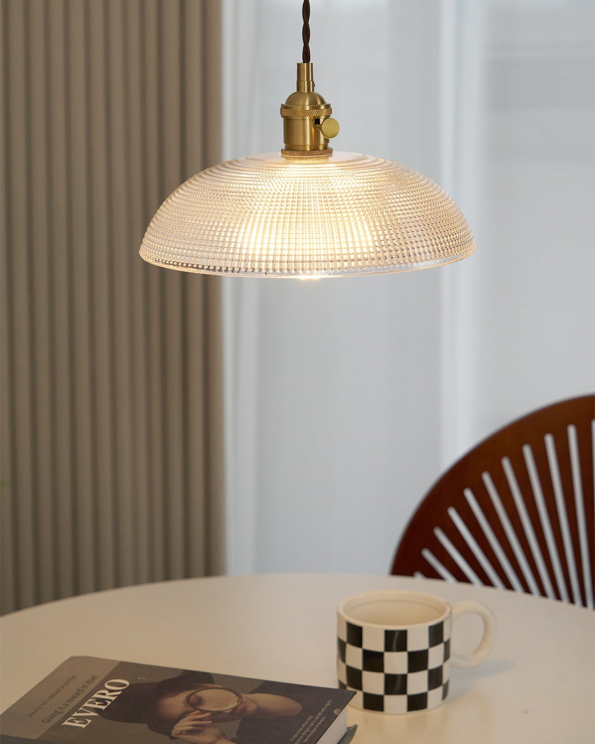 Crinel Messing- & Glas-Pendelleuchte