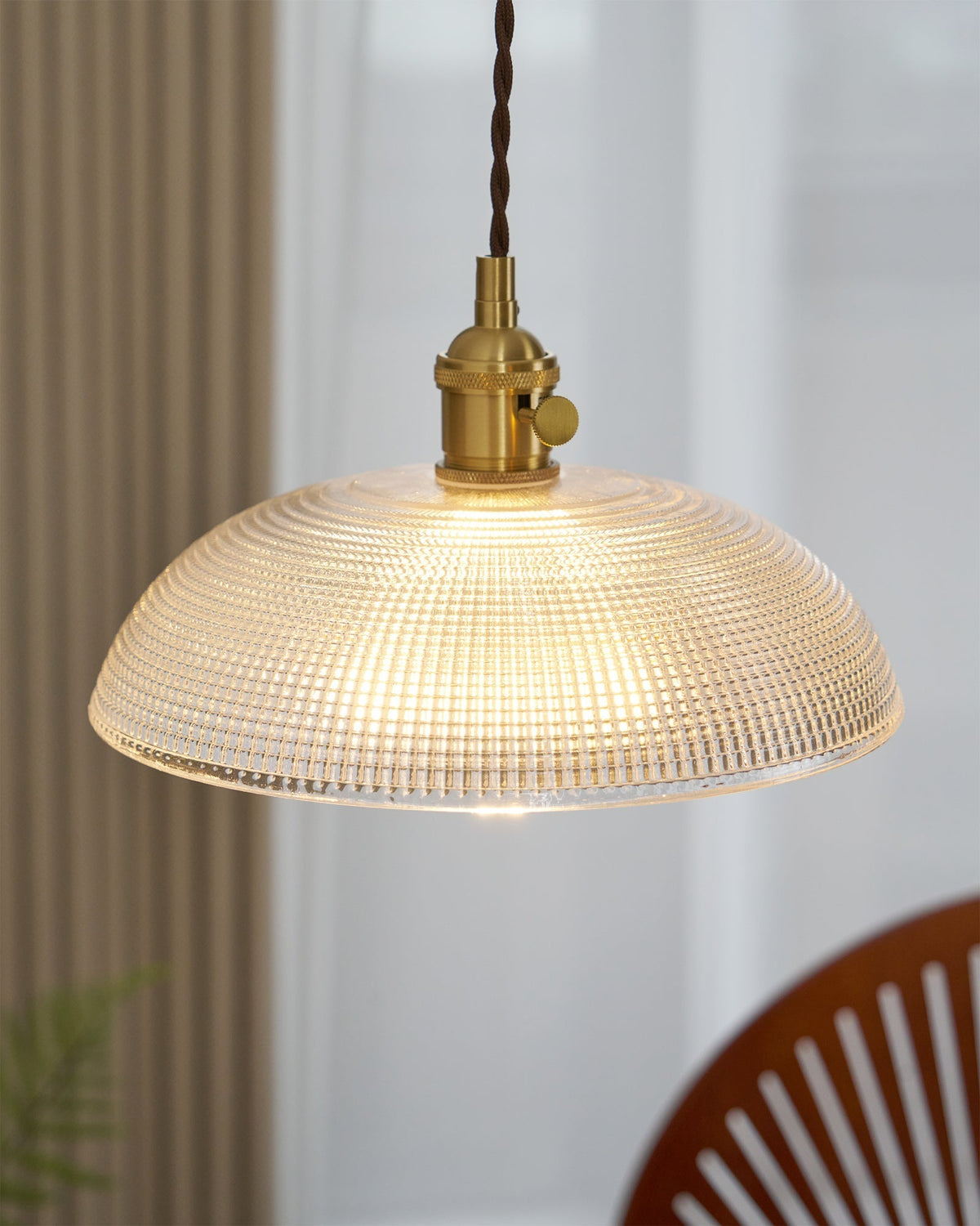 Crinel Messing- & Glas-Pendelleuchte