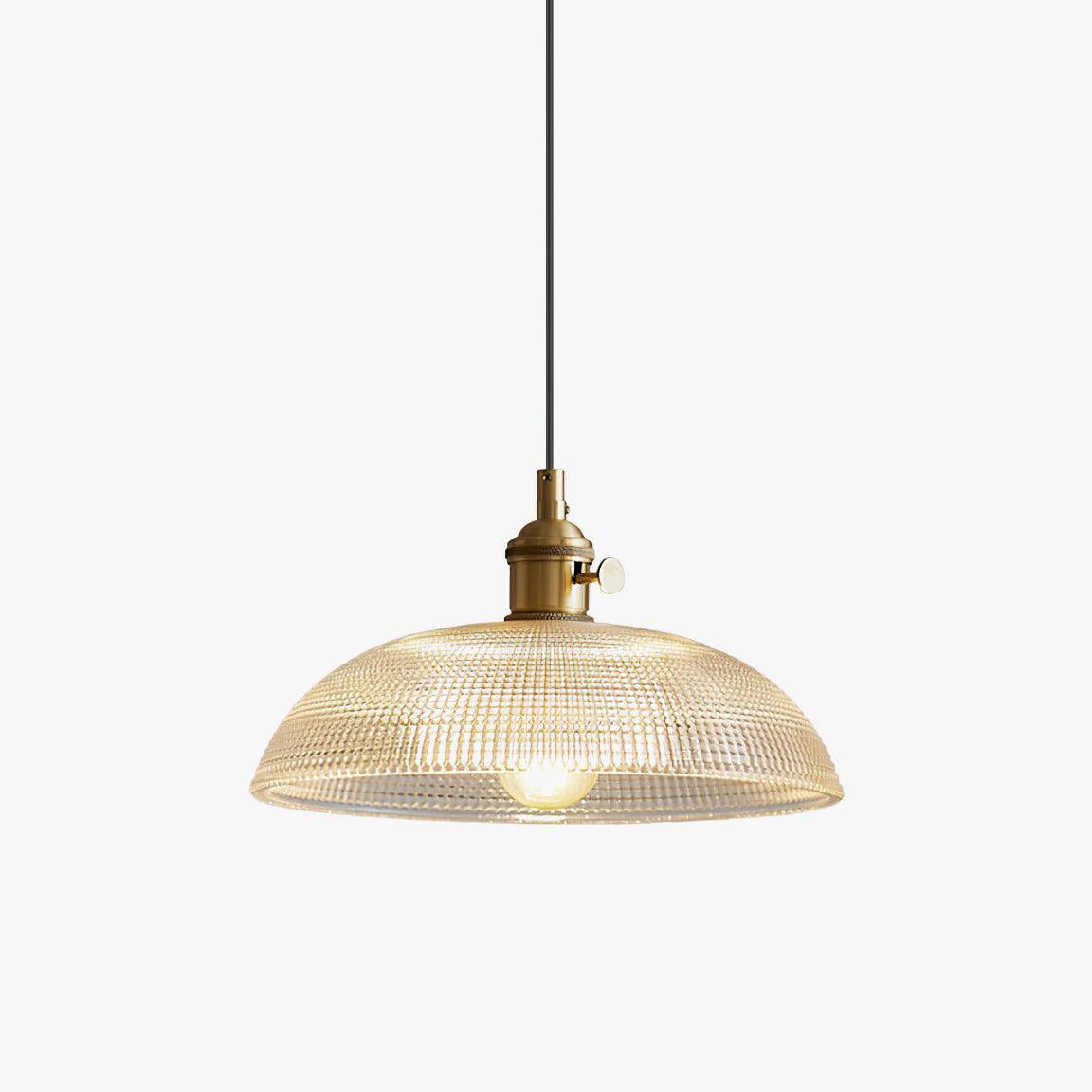Crinel Messing- & Glas-Pendelleuchte