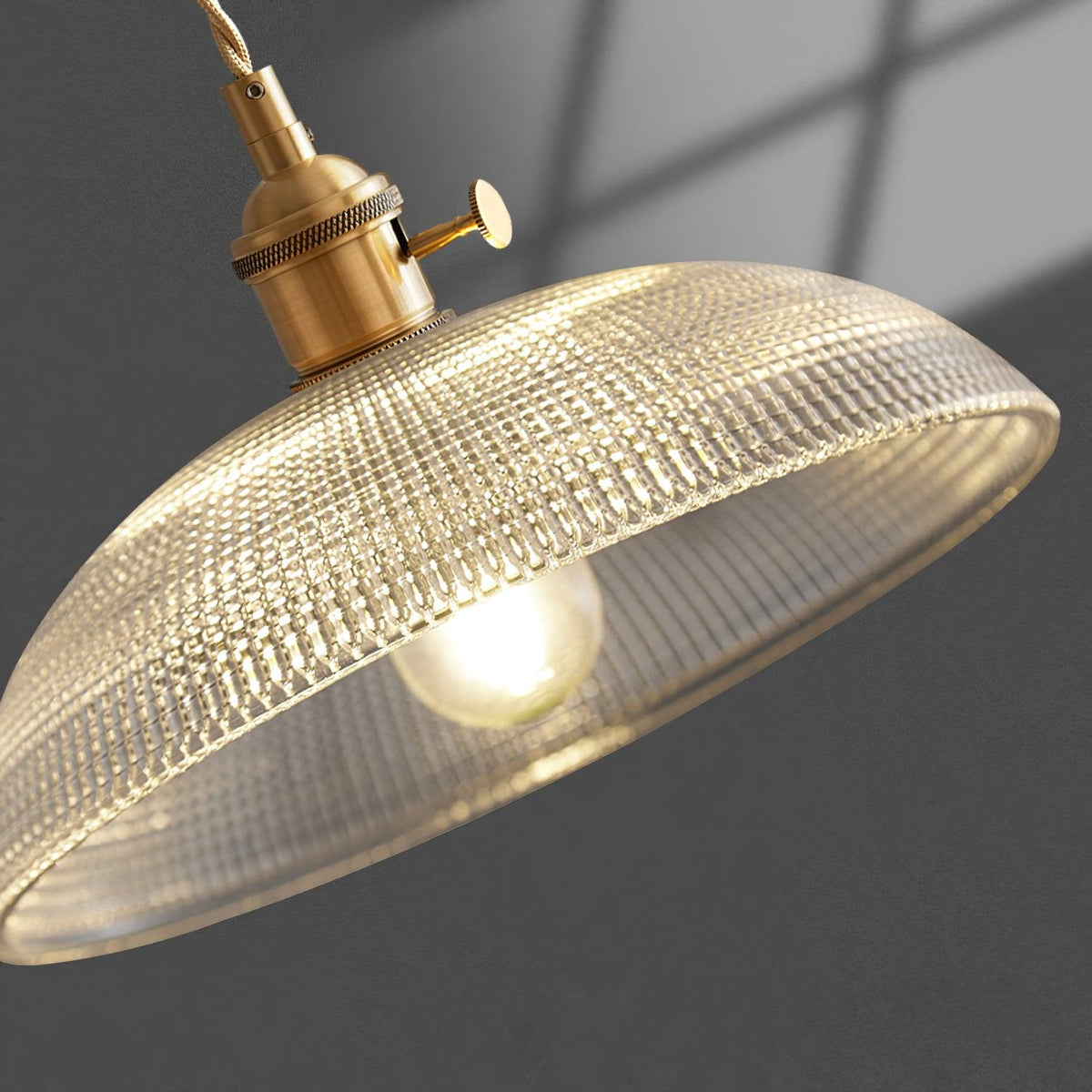 Crinel Messing- & Glas-Pendelleuchte
