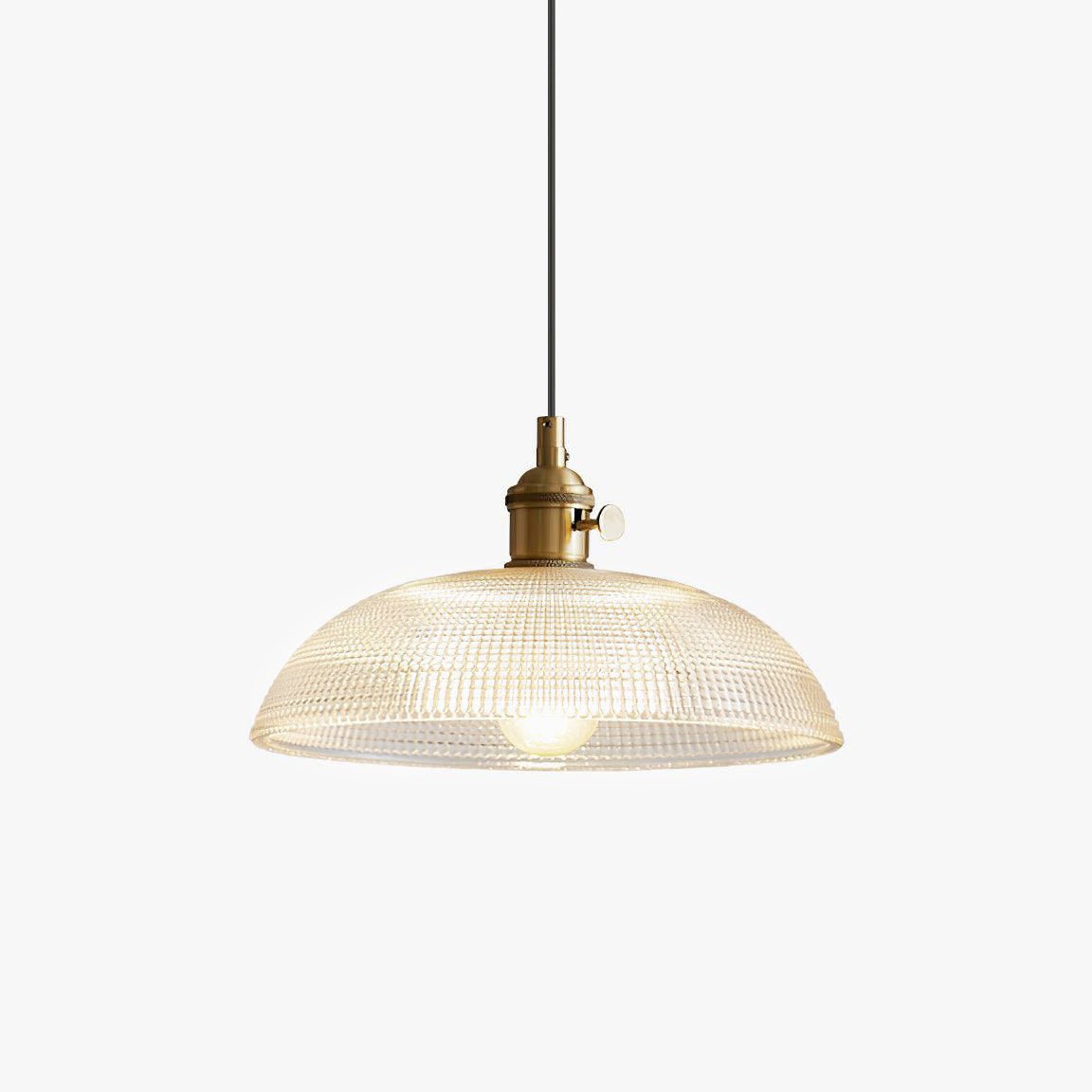 Crinel Messing- & Glas-Pendelleuchte