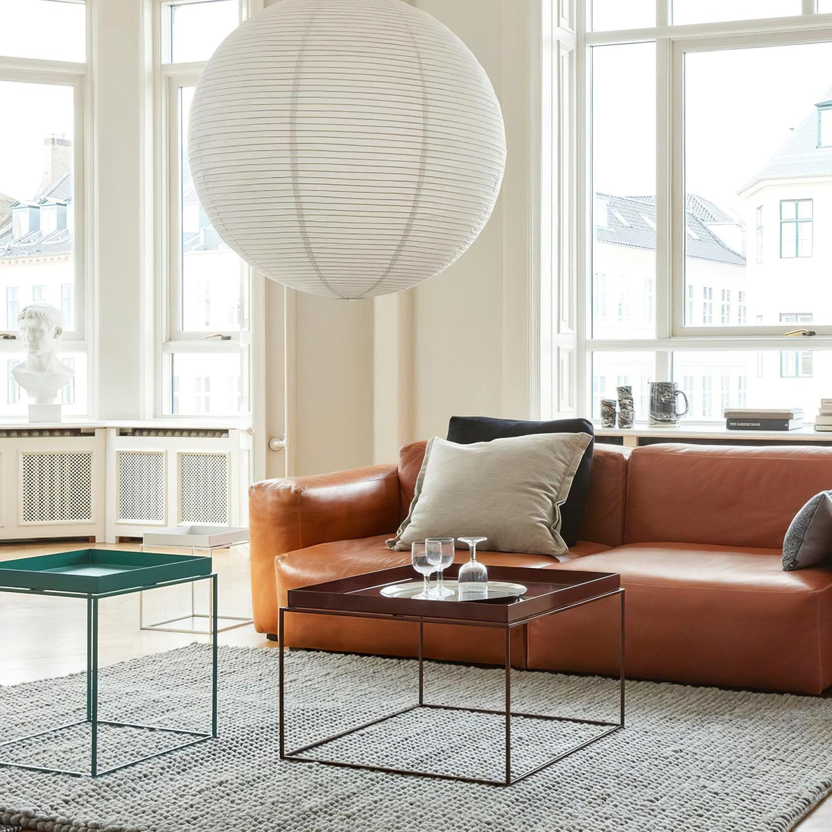 Lunerelle Pendelleuchte aus Papier für Wohnzimmer