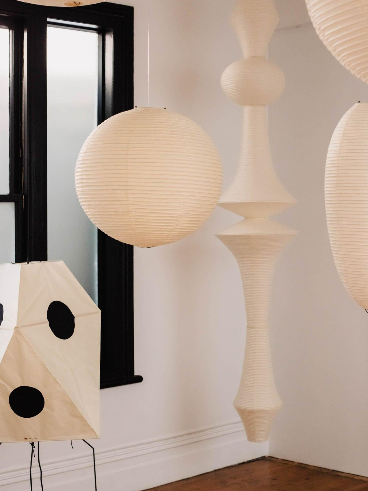 Lunirena Pendelleuchte Washi-Papier E für das Wohnzimmer