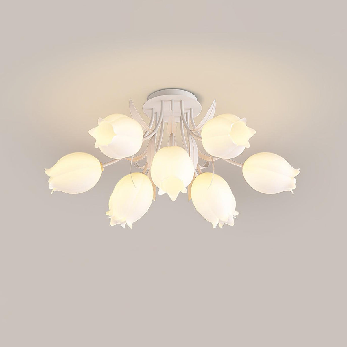 Ivory Deckenleuchte Lily Flower Blossom Grün Basis