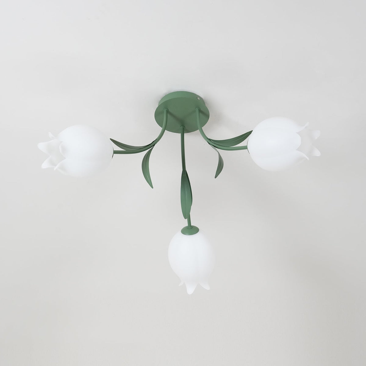 Ivory Deckenleuchte Lily Flower Blossom Grün Basis