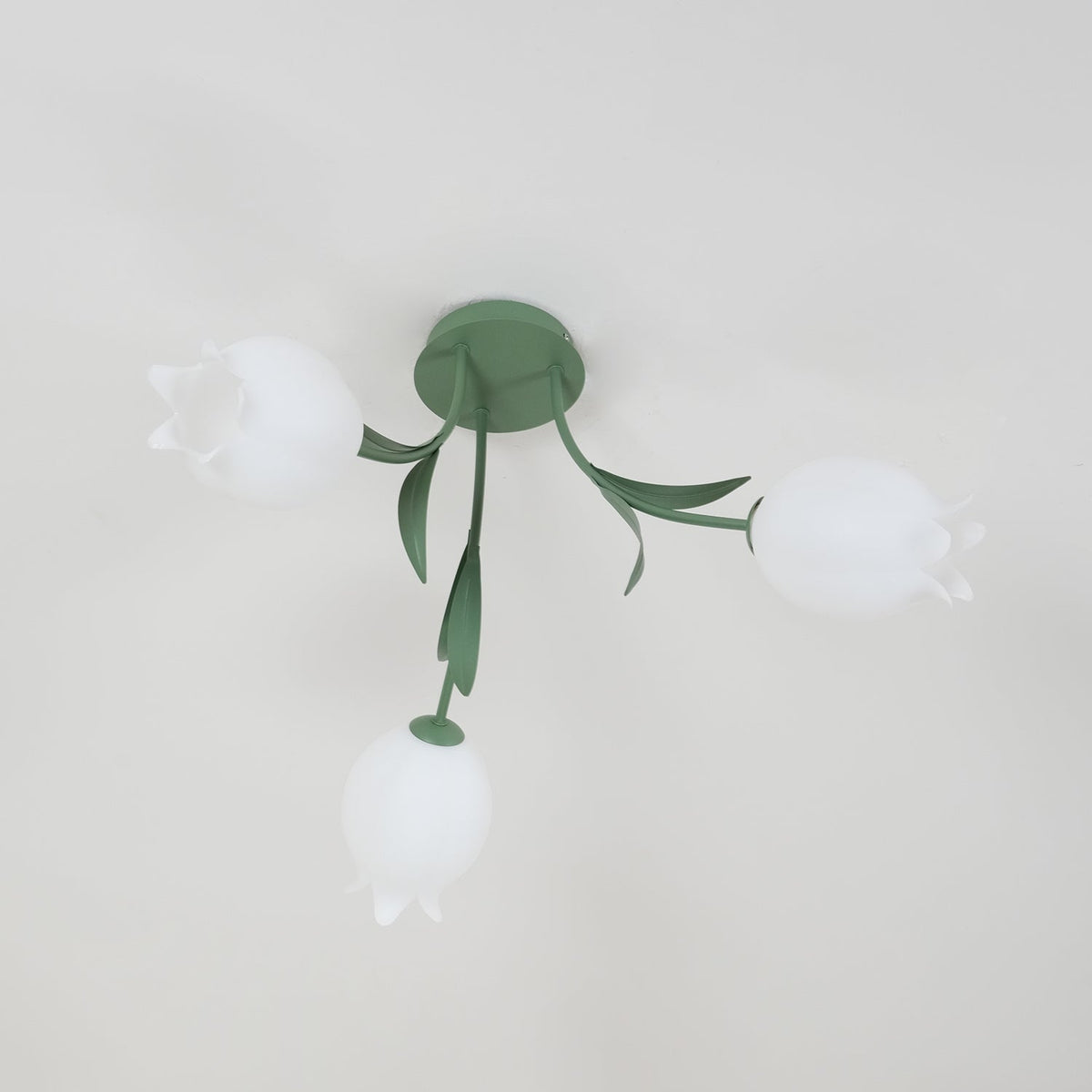 Ivory Deckenleuchte Lily Flower Blossom Grün Basis