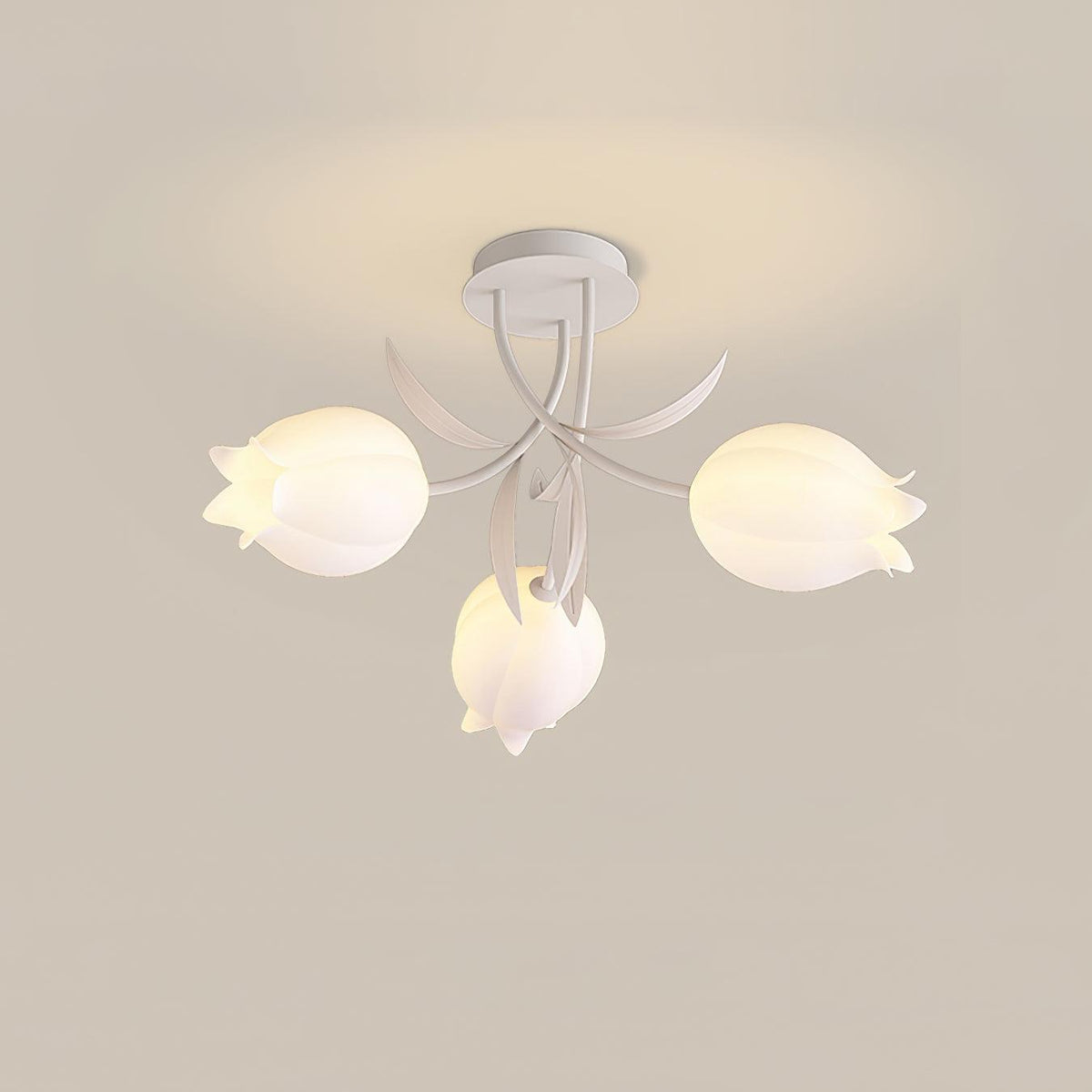 Ivory Deckenleuchte Lily Flower Blossom Grün Basis