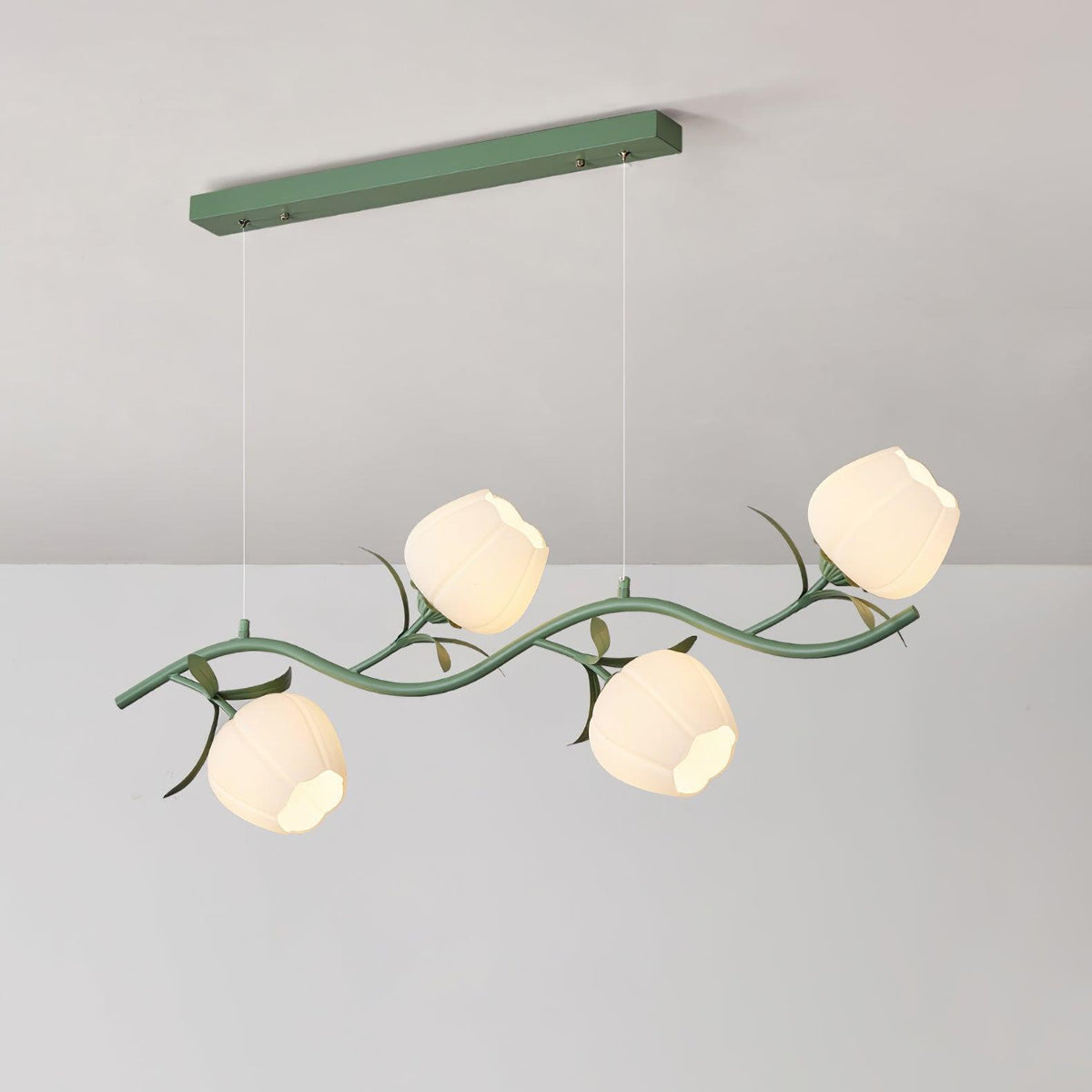 Liorareon Kronleuchter Floral Milchglas