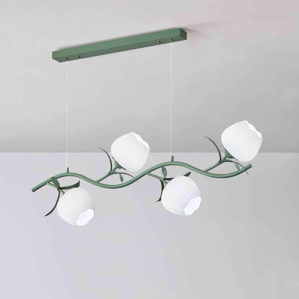 Liorareon Kronleuchter Floral Milchglas