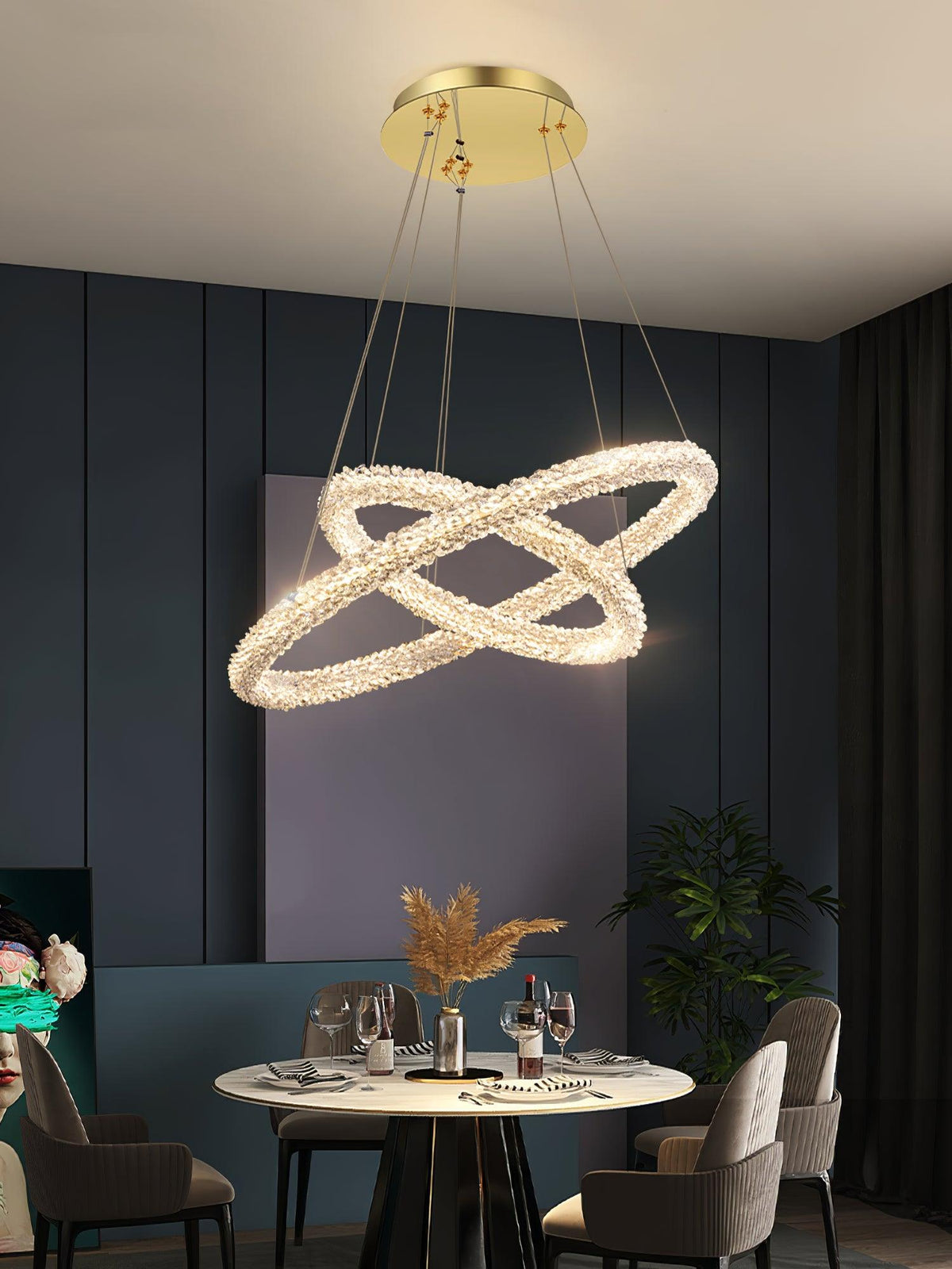 Seleira Kronleuchter Ring Kristall LED