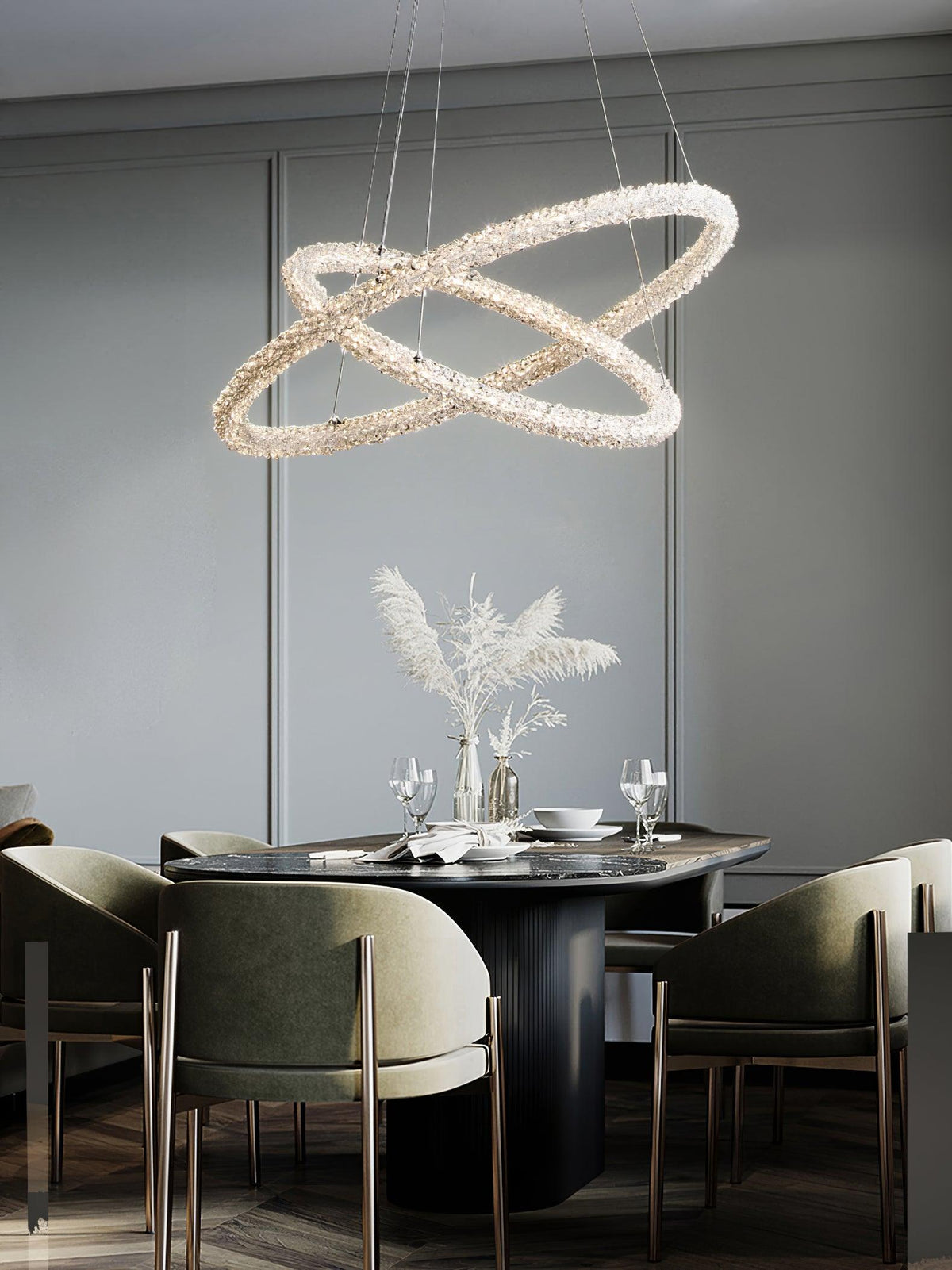 Seleira Kronleuchter Ring Kristall LED