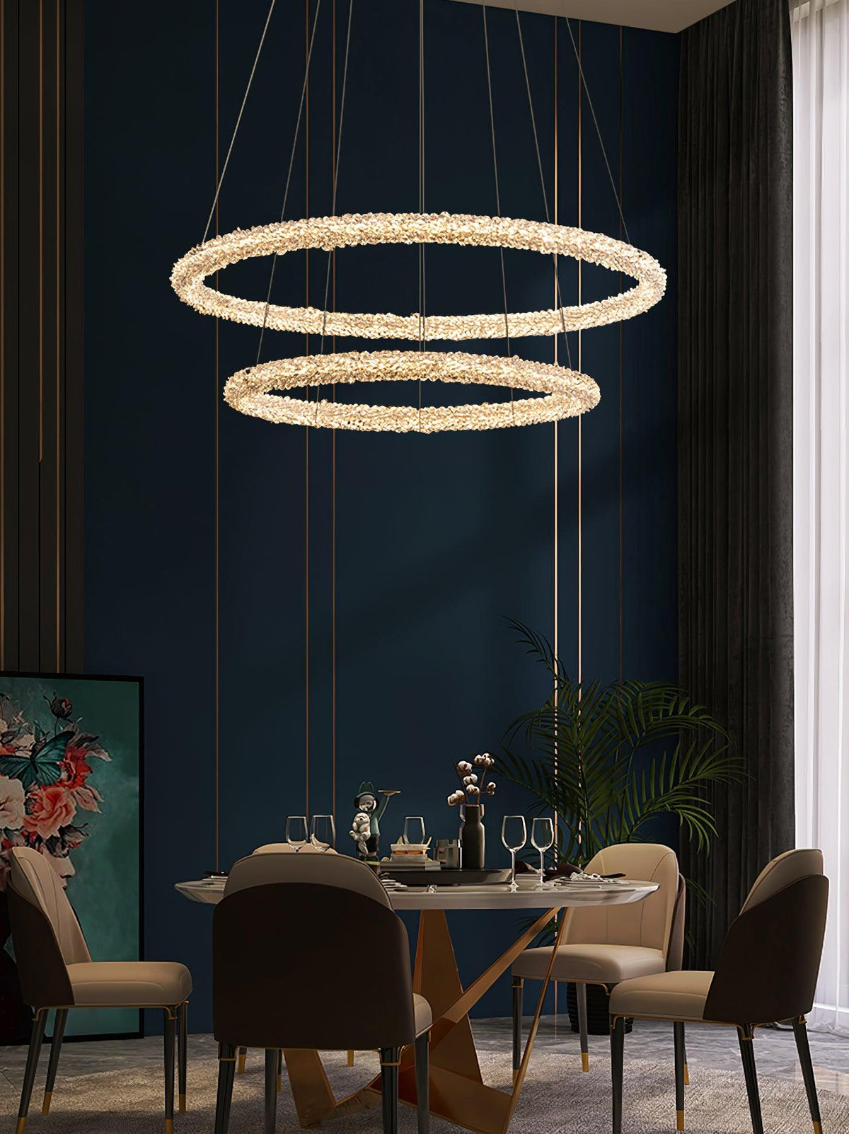 Seleira Kronleuchter Ring Kristall LED