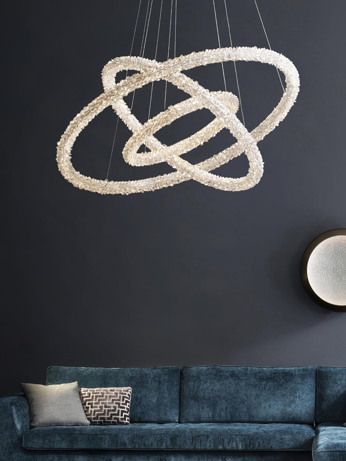 Seleira Kronleuchter Ring Kristall LED