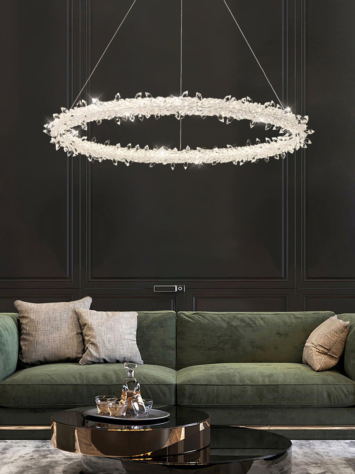 Seleira Kronleuchter Ring Kristall LED
