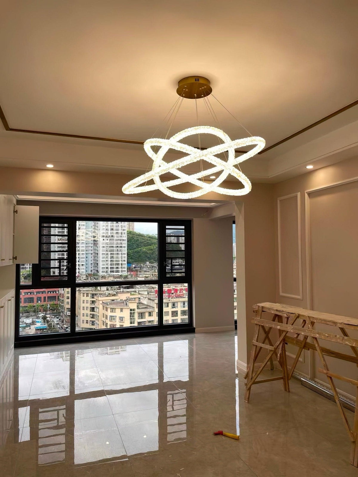 Seleira Kronleuchter Ring Kristall LED