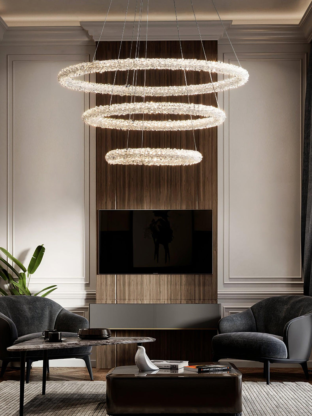 Seleira Kronleuchter Ring Kristall LED