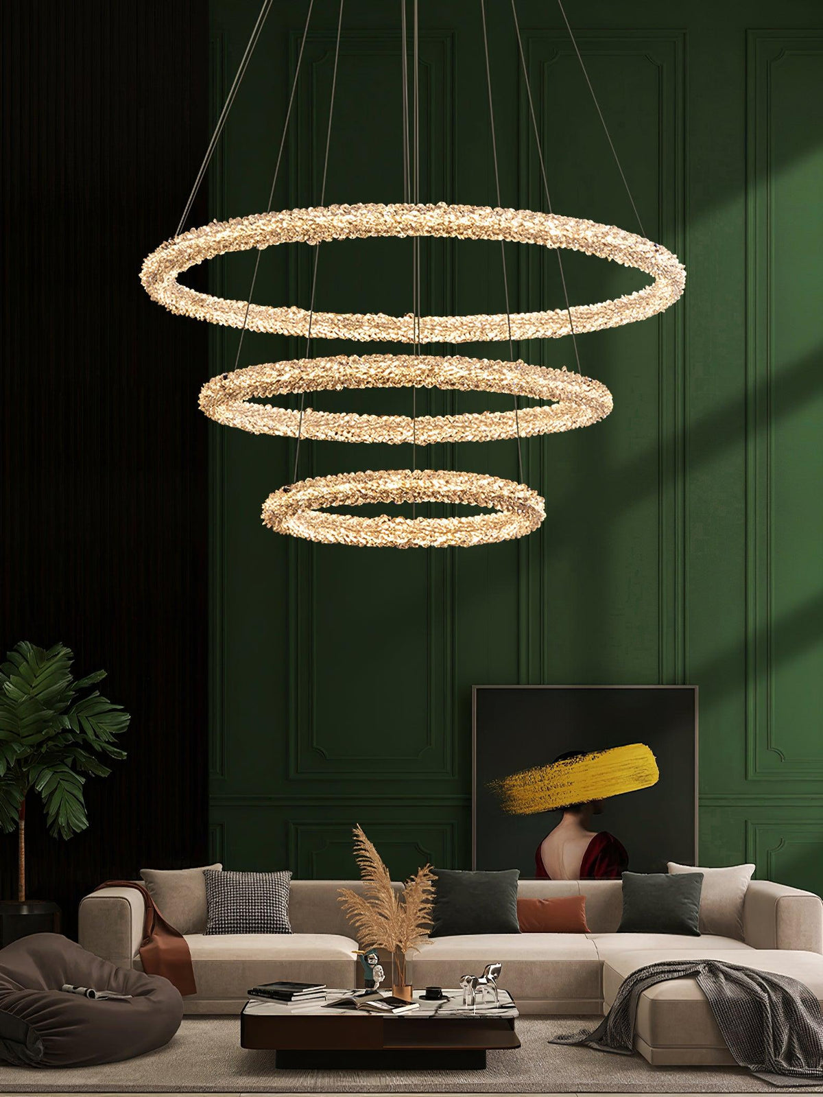 Seleira Kronleuchter Ring Kristall LED