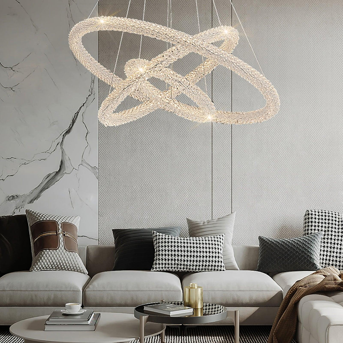 Seleira Kronleuchter Ring Kristall LED