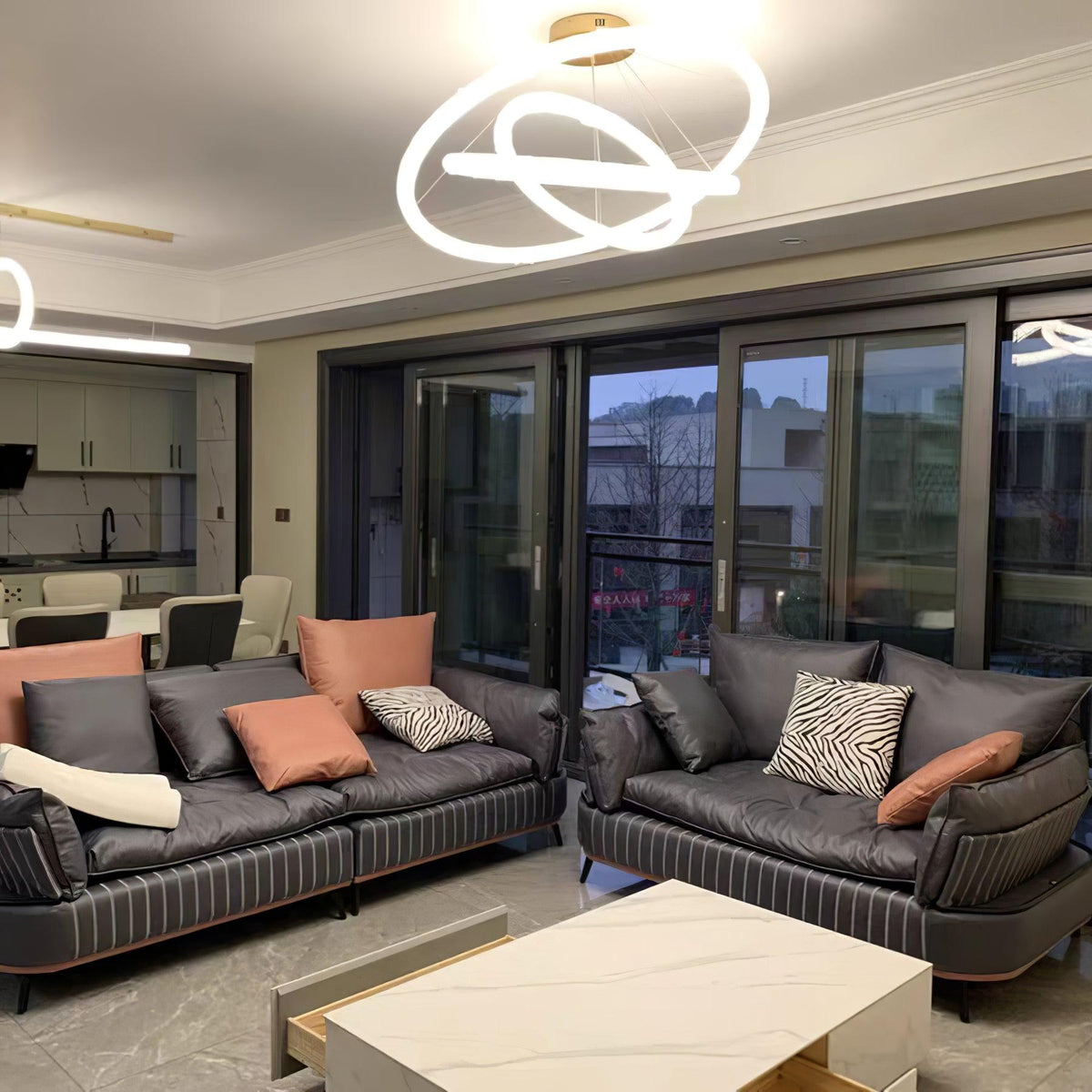 Seleira Kronleuchter Ring Kristall LED