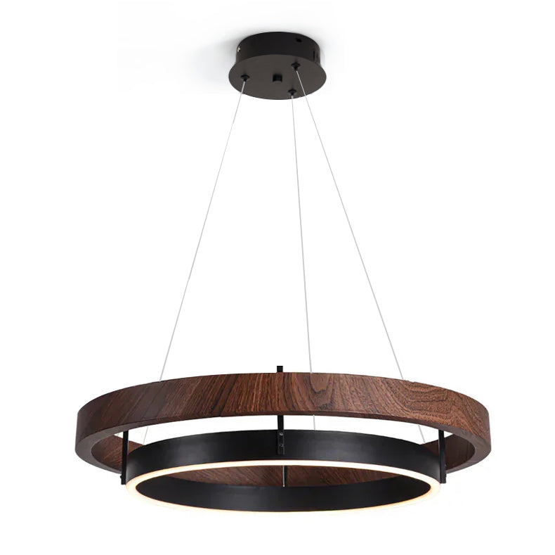 Acorn Ringförmiger Holzkronleuchter