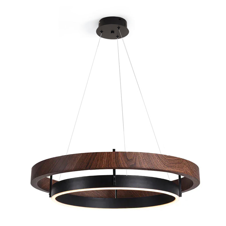 Acorn Ringförmiger Holzkronleuchter