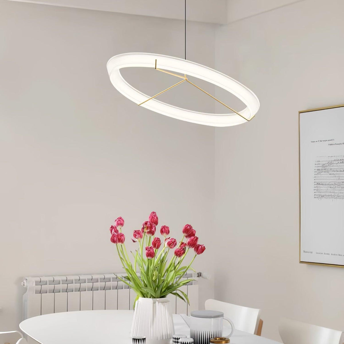 Orinirian Kronleuchter moderne Edelstahl-Ring