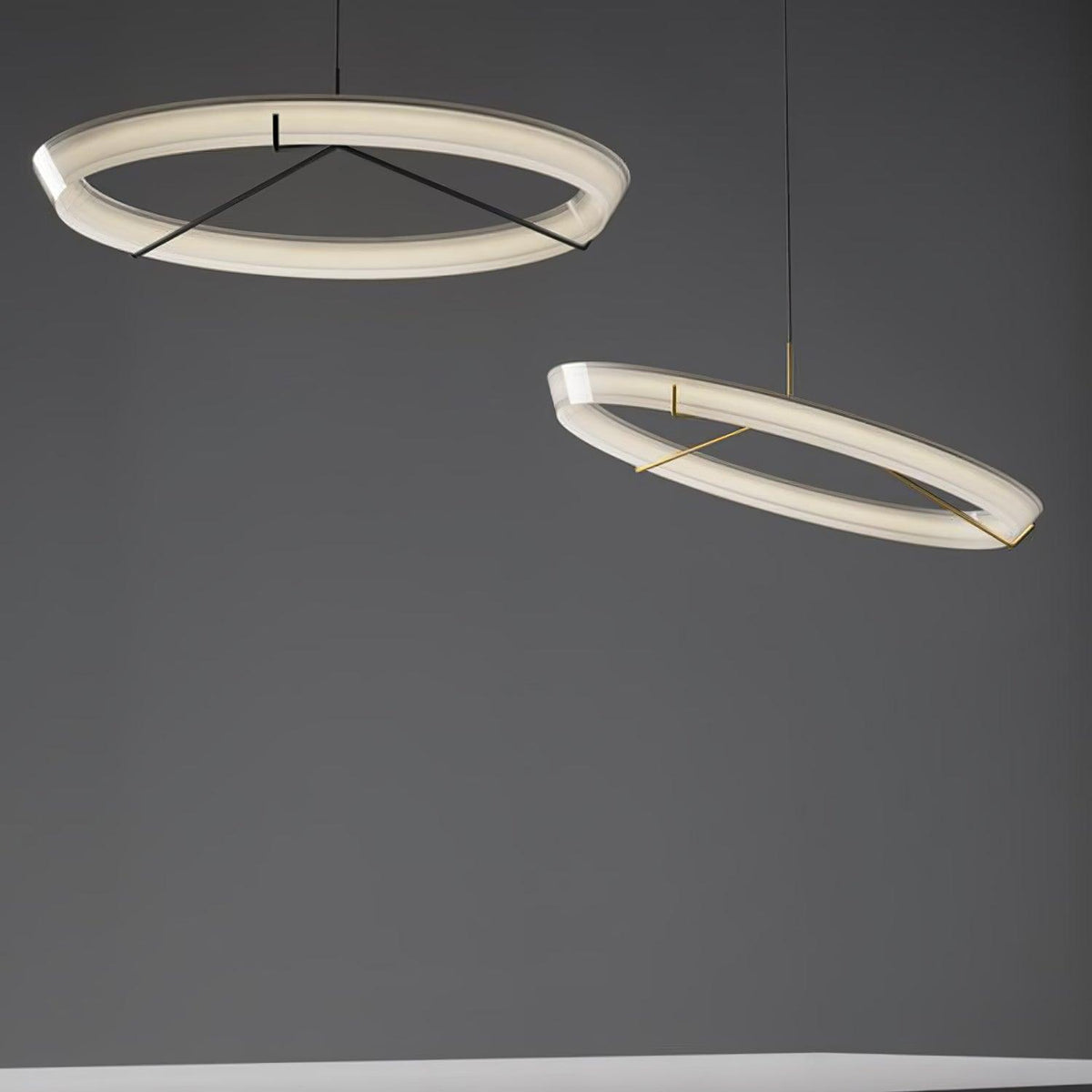 Orinirian Kronleuchter moderne Edelstahl-Ring