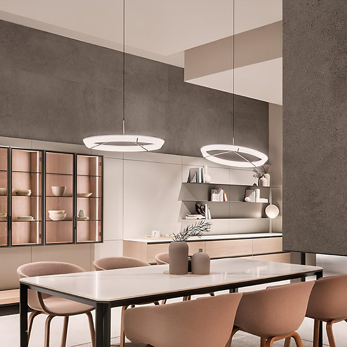 Orinirian Kronleuchter moderne Edelstahl-Ring