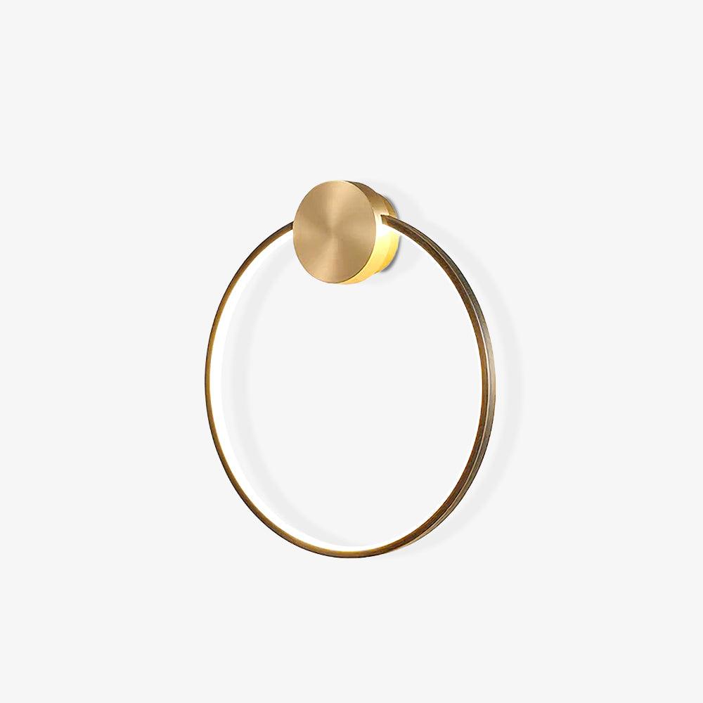 Oriaenne Wandleuchte modern minimalistisch ringförmig LED aus Metall in Messing