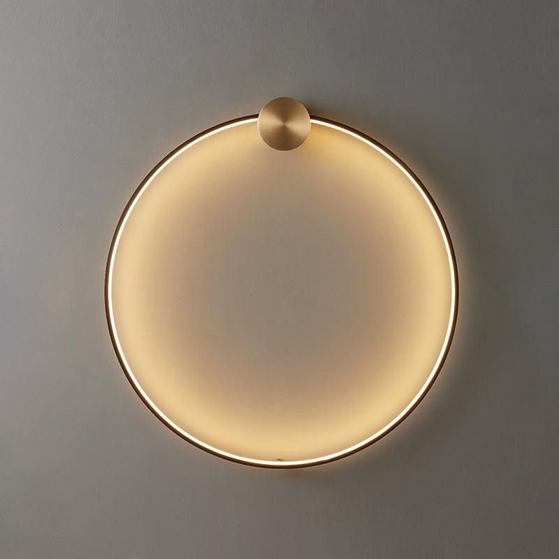 Oriaenne Wandleuchte modern minimalistisch ringförmig LED aus Metall in Messing