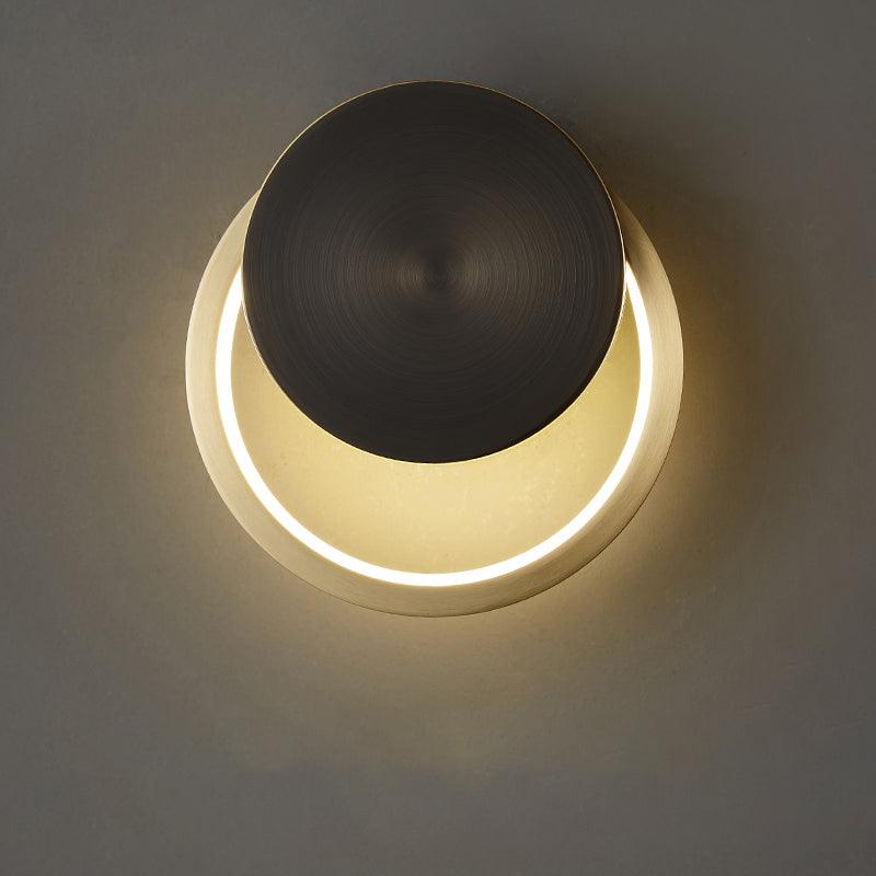 Oriaenne Wandleuchte modern minimalistisch ringförmig LED aus Metall in Messing